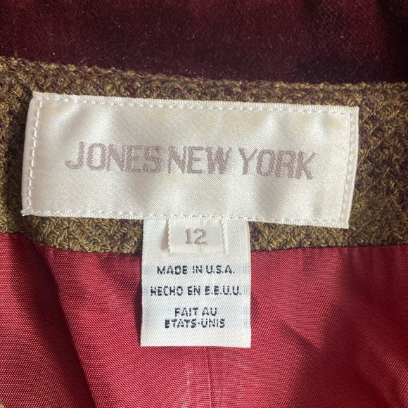 Vintage JONES NEW YORK WORSTED WOOL PEA COAT WOMEN'S SZ 12 TOGGLE CLOSURE - Picture 3 of 8